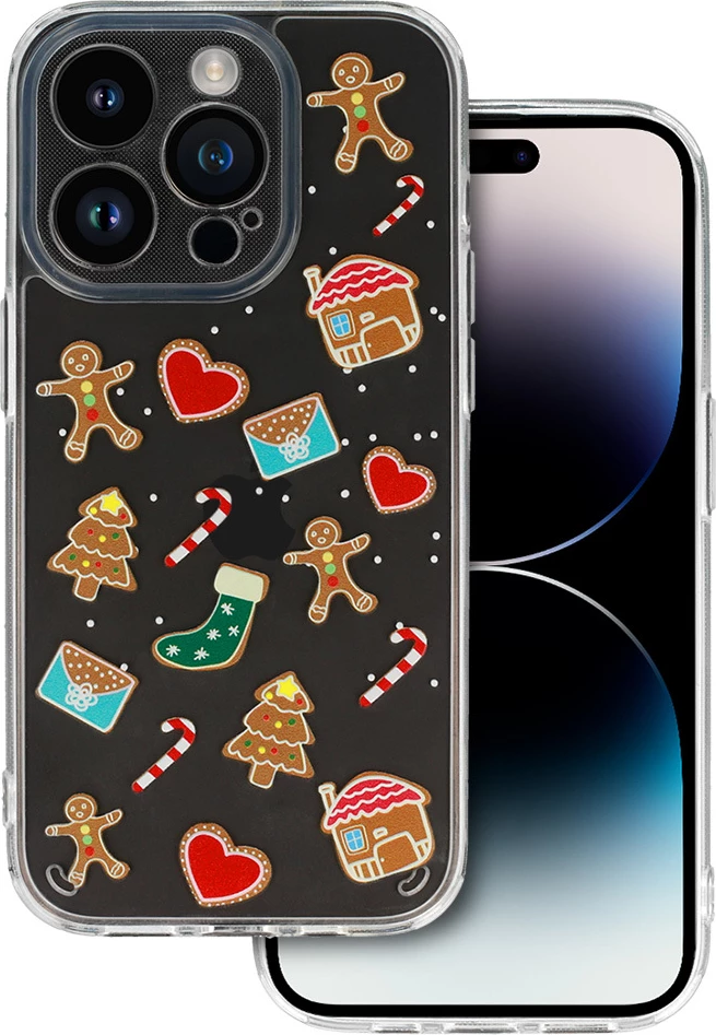 Mbështjellës ONASI Clear Case Holiday për Samsung Galaxy A54, silikon 1.8mm, transparent me motive festash