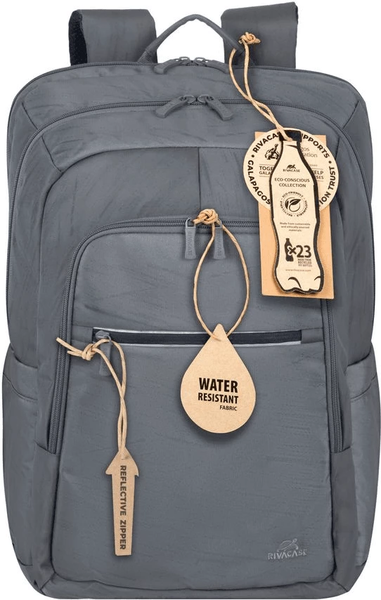 Çantë shpine për laptop RIVACASE 7569 Alpendorf ECO deri 17.3 inç RPET poliester, gri