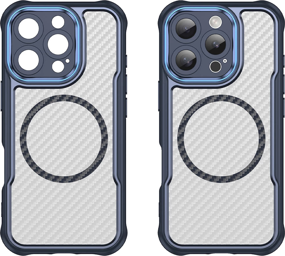 Mbështjellës Hurtel Leading Series MagSafe për iPhone 16 Pro, TPU, Kaltër