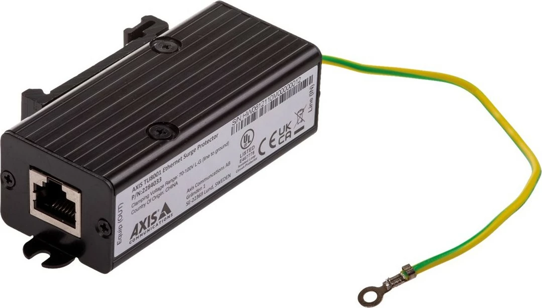 Mbrojtës Ethernet Axis TU8001, Gigabit, PoE, i zi
