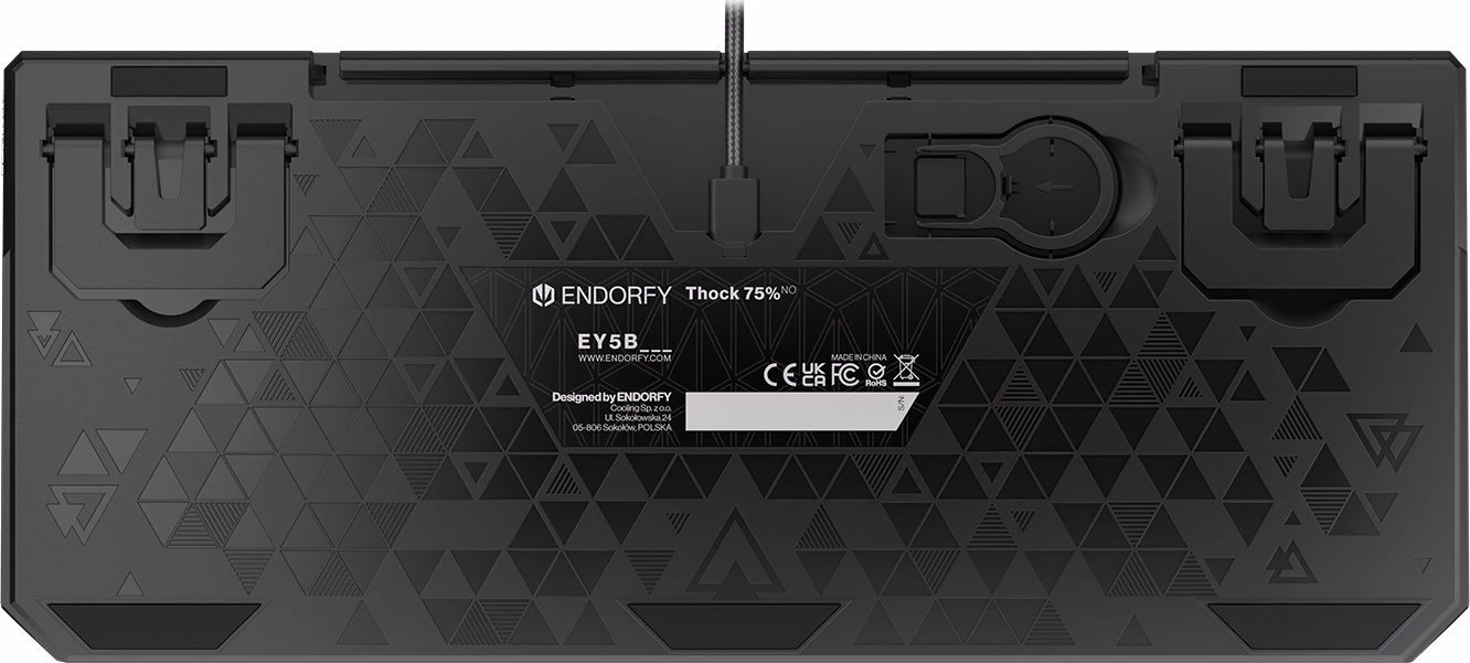 Tastierë mekanike gaming Endorfy Thock 75% EY5B007, Kailh Red, RGB, Nordic layout, wireless + USB-C, e zezë