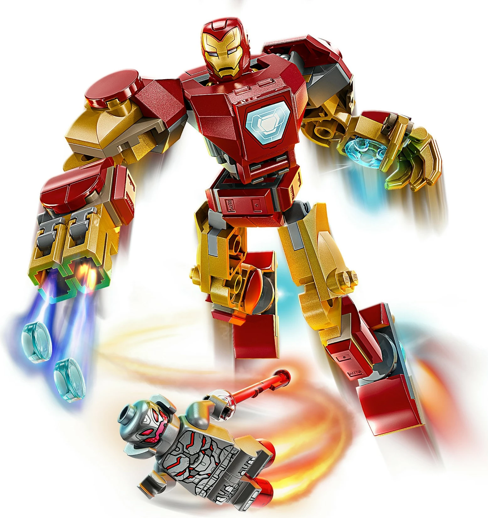 Set ndërtimi LEGO Marvel 76307 Iron Man Mech vs. Ultron, 101 pjesë, multikolor