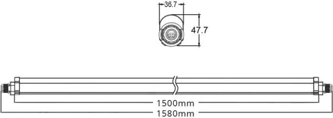 ndriçues LED Triproof i futshëm ASALITE Premium ASAL0270 150cm 50W 4500K 5500lm IP65, bardhë/gri