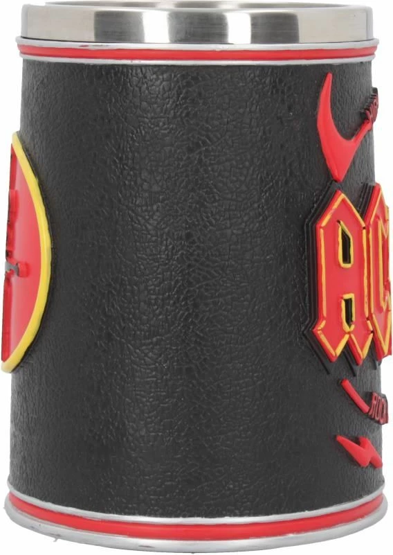 Filxhan koleksionist NEMESIS NOW AC/DC High Voltage Rock and Roll, rezinë me insert inox, i zi/kuq