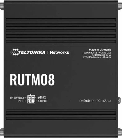 Ruter Ethernet Teltonika RUTM08 (RUTM08000000), 3x Gigabit LAN, 1x WAN RJ45, 1x USB, SIM slot, i zi