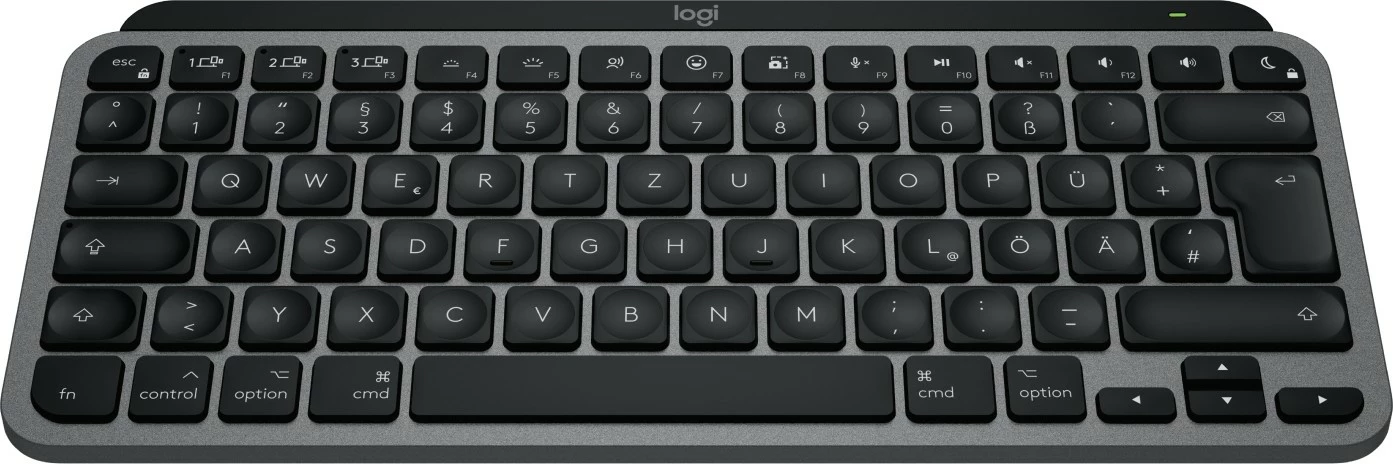 Tastierë Logitech MX Keys Mini për Mac, Wireless, Bluetooth, Scissor key switch, QWERTZ, LED, E zezë, Gri