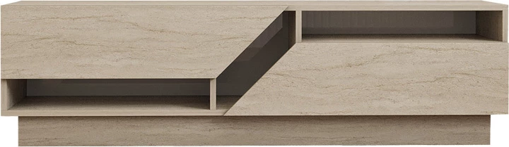 Dollap televizori Cogo, pamje travertini, 160x40x45cm