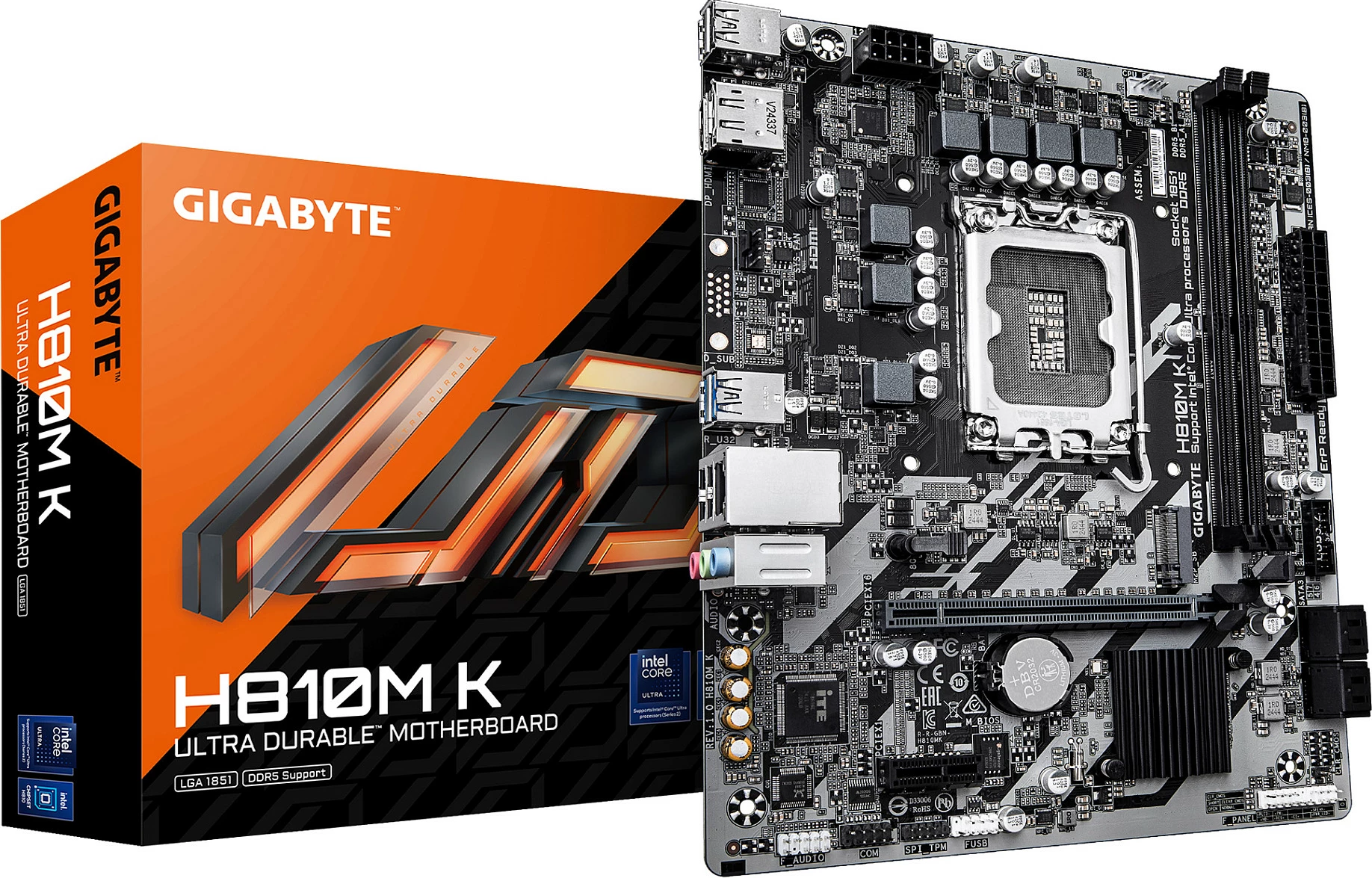 Pllakë amë Gigabyte H810M K, Socket LGA 1851, DDR5 deri 128GB