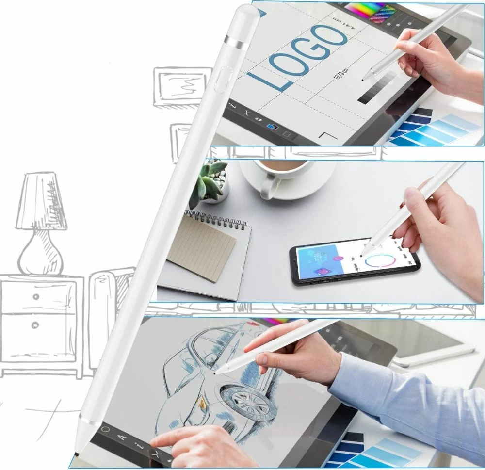 Stilolaps aktiv Tech-Protect Active Stylus, me LED, për tablet, rozë