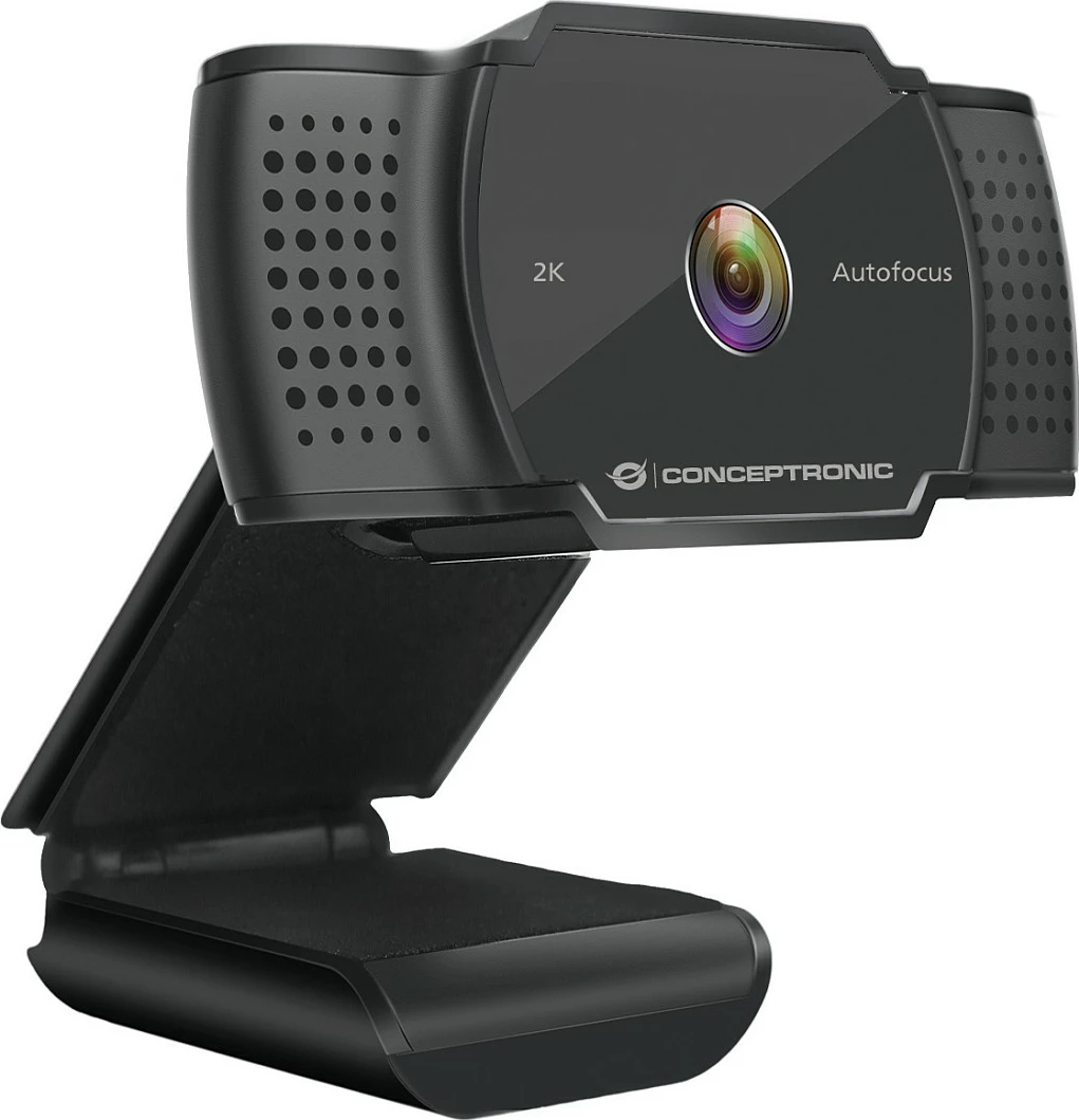 Webkamerë Conceptronic AMDIS 2K, 5MP, Autofokus, USB-A, me Mikrofon, e zezë