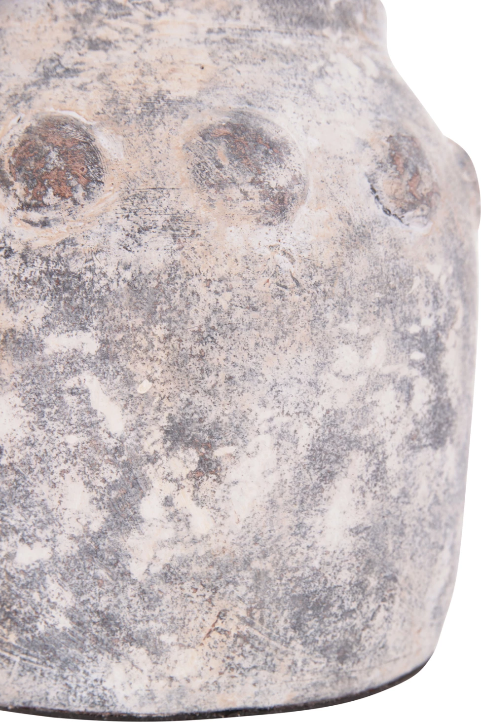 Vazo dekorative tavoline, terrakote, ngjyrë gri, VERMO FH4392, 20x19cm