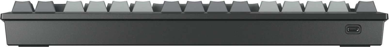 Tastierë wireless Cherry MX2A Silent Red, 75%, QWERTY UK, USB-C, backlight e bardhë, gri e errët