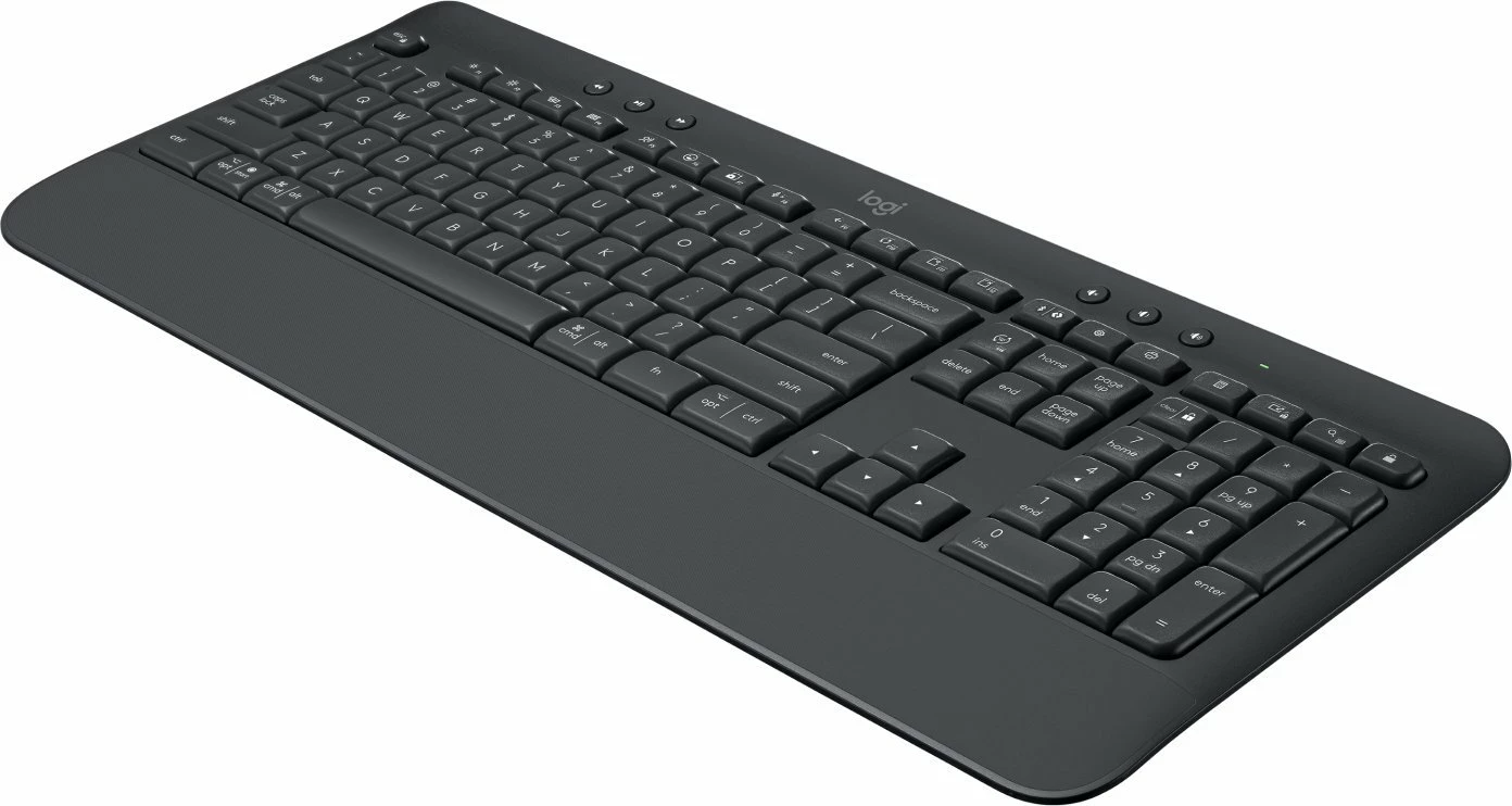 Tastierë Logitech Signature K650 920-010949, wireless, layout HU, me numpad, me mbështetëse për kyç, Graphite
