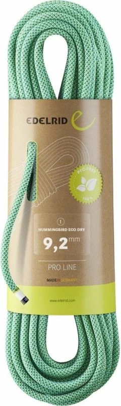Litar alpinizmi EDELRID Rope Hummingbird Eco Dry 9.2mm 60m, icemint-citrus