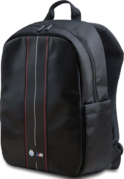 Çantë shpine BMW Carbon Red Stripe për laptop 16", e zezë