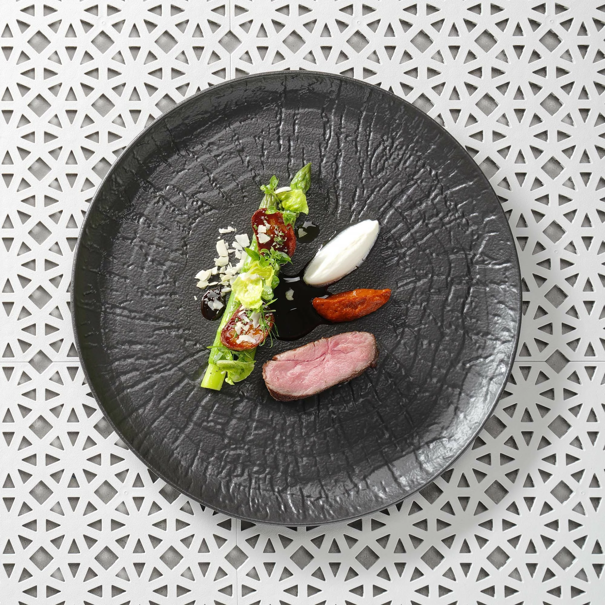 Pjatë e sheshtë Fine Dine Crust Ø230 mm, e zezë, set 3 copë