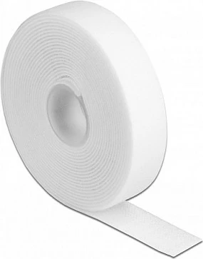 Shirit Velcro DeLOCK, 3 m x 20 mm, i bardhë