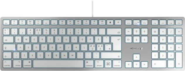 Tastierë Cherry KC 6000C për Mac, USB-C, QWERTY, argjend
