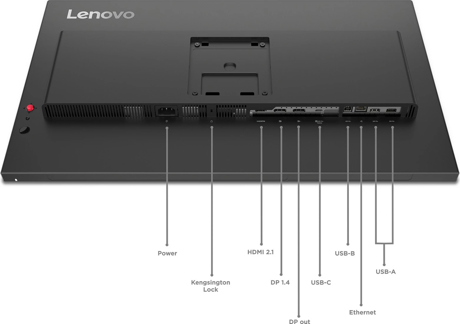 Monitor Lenovo ThinkVision P27QD-40, 27", QHD 2560x1440, LED, 10-bit, Raven Black