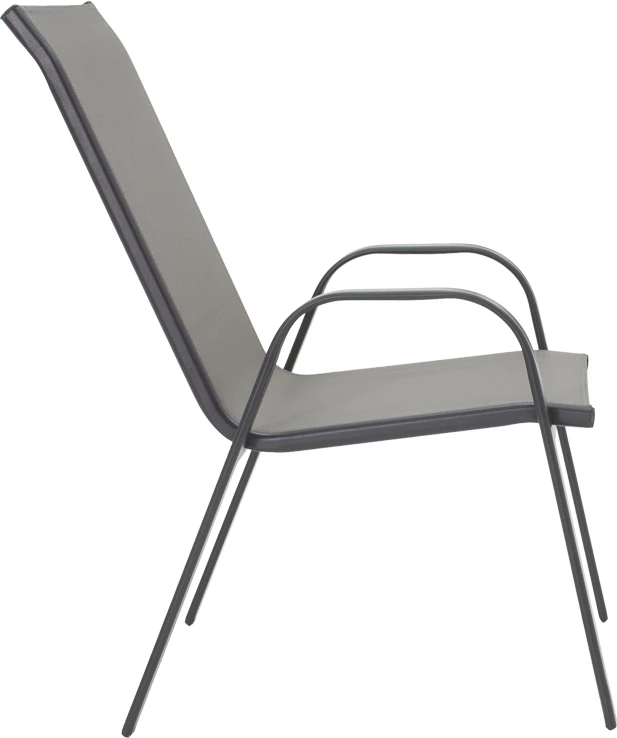 Tavolinë me karrige Calan-Ensure set prej 7 copash, metal dhe tekstilene antracit