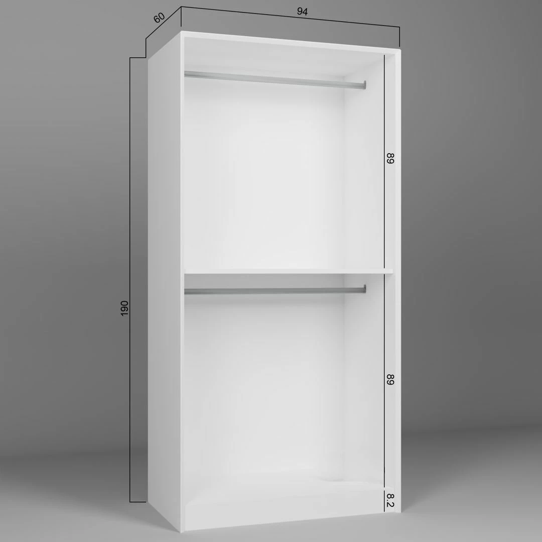 Dollap rrobash Skye Decor, i bardhë, Lucas 1600-85