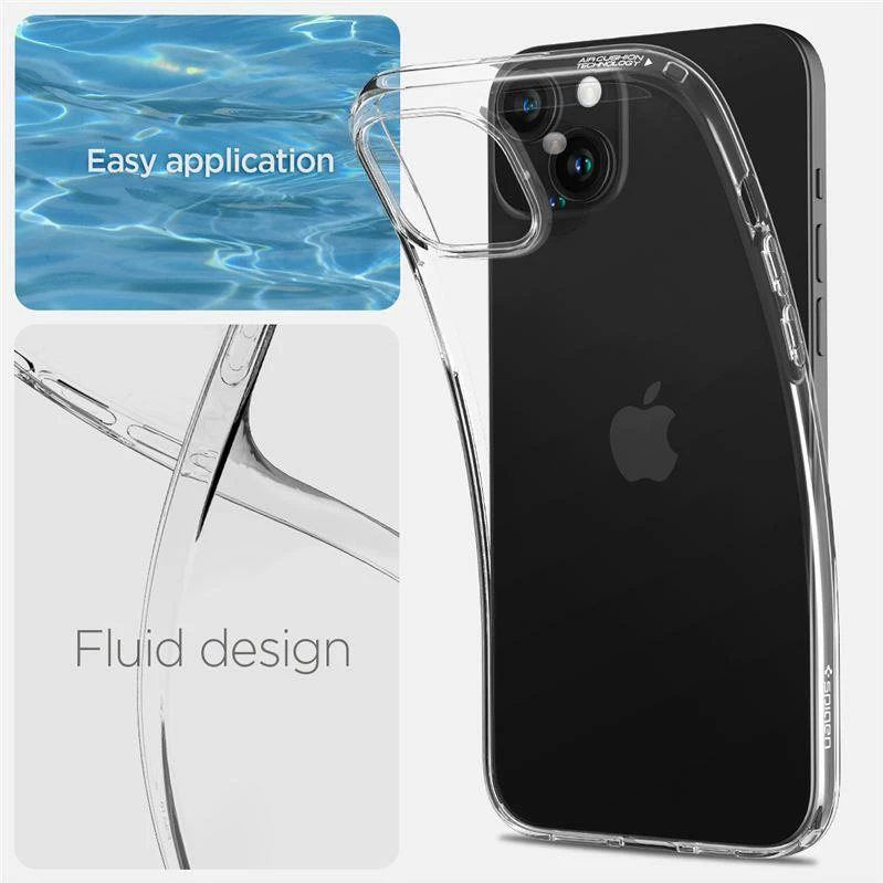 Mbështjellës Spigen Crystal Flex për iPhone 15 Plus, Transparent