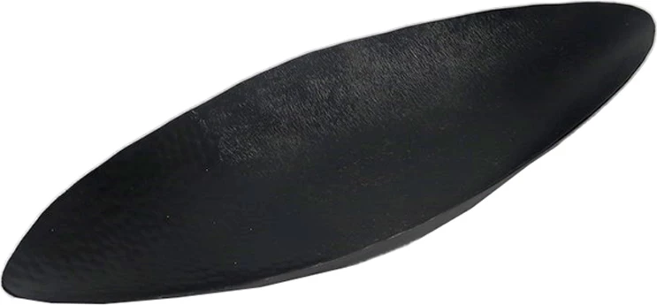 Enë dekorative në formë barke, alumin i zi, 49x20x5cm