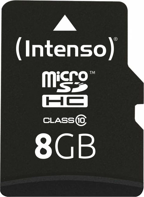Kartelë memorie microSDHC Intenso microSD Card Class 10 8GB 25MB/s me adapter SD