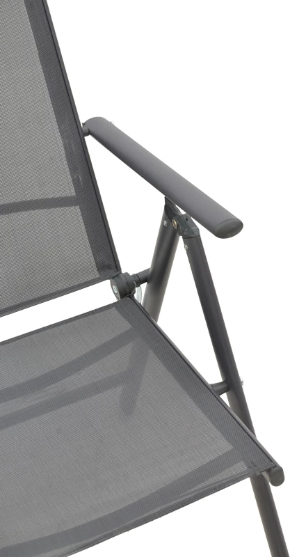 Karrige për kopsht Candor metalike dhe tekstilene gri 65x56x106cm