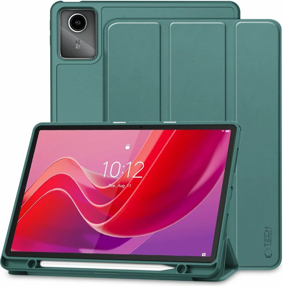 Mbështjellës tablet Tech-Protect SC Pen për Lenovo Tab M11 11" TB-330, silikon, e gjelbër