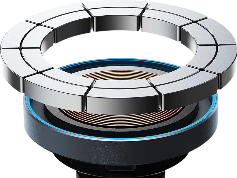 Mbajtës magnetik për veturë Joyroom JR-ZS240 Pro me karikues wireless 15W, i zi