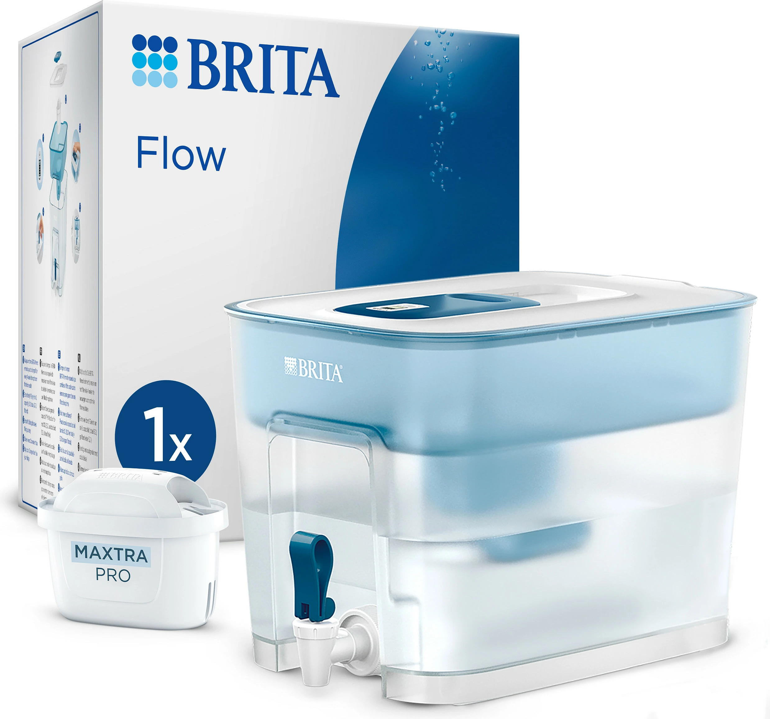 Filtër uji tavoline Brita Flow XXL, 8.2L, MAXTRA, Bardhë/Petrol