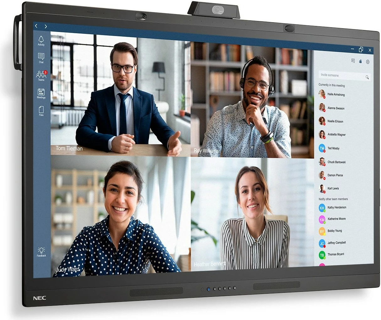 Ekran i madh me prekje SHARP NEC WD551 55 inç, 4K Ultra HD, 1.073 miliardë ngjyra, Ethernet, HDMI, i zi