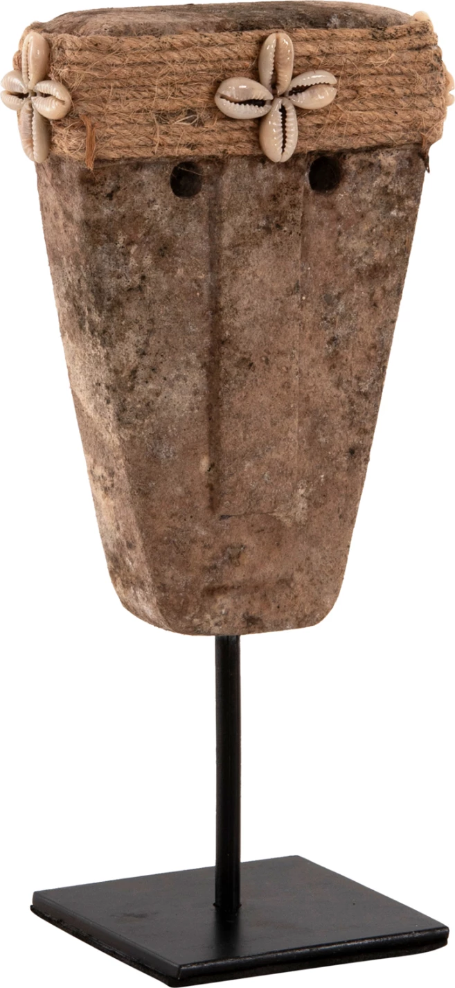 Dekor tavoline fytyrë, FH4315, gur Paras, në mbajtëse metalike të zezë, 7x10x7x21H cm