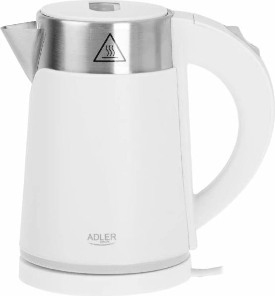 Çajnik elektrik ADLER AD1372W 0.6 L 800 W, i bardhë