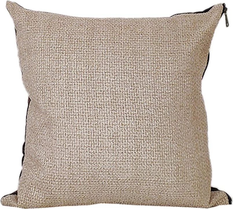 Jastëk dekorativ Glam, 45x45cm, pëlhurë, ngjyrë e kuqe e ndryshkur-bezhë