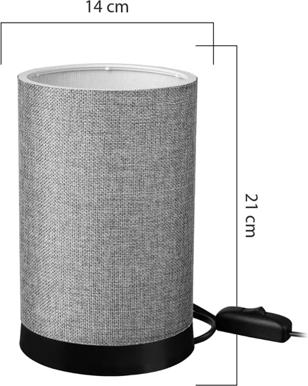 Llambë tavoline Fana, ngjyrë gri, D14x21cm