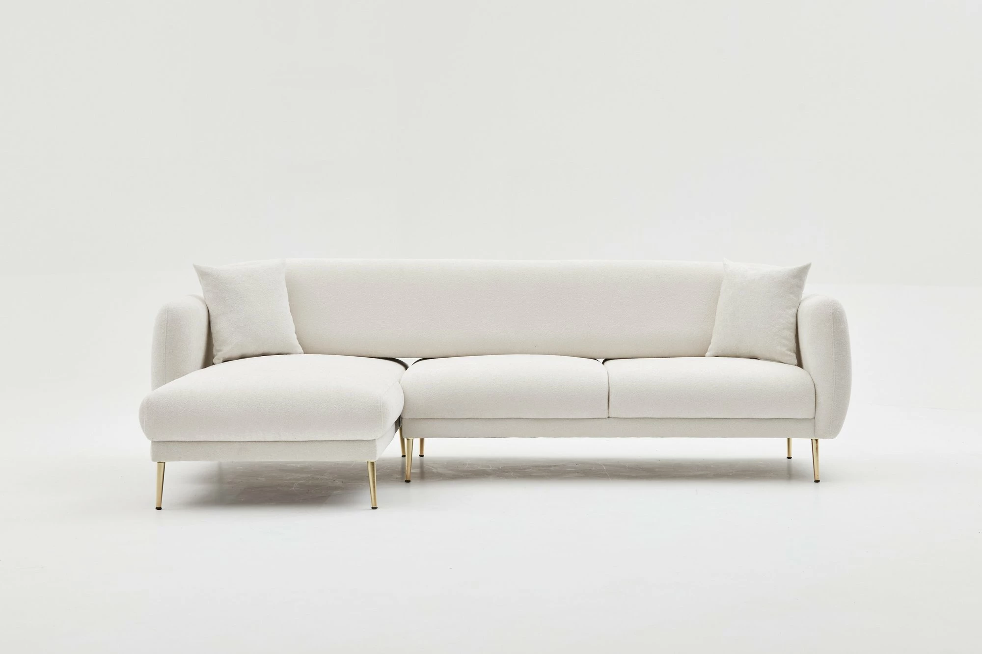 Kënd-sofë-krevat Atelier del Sofa, Simena, këndi majtas, krem
