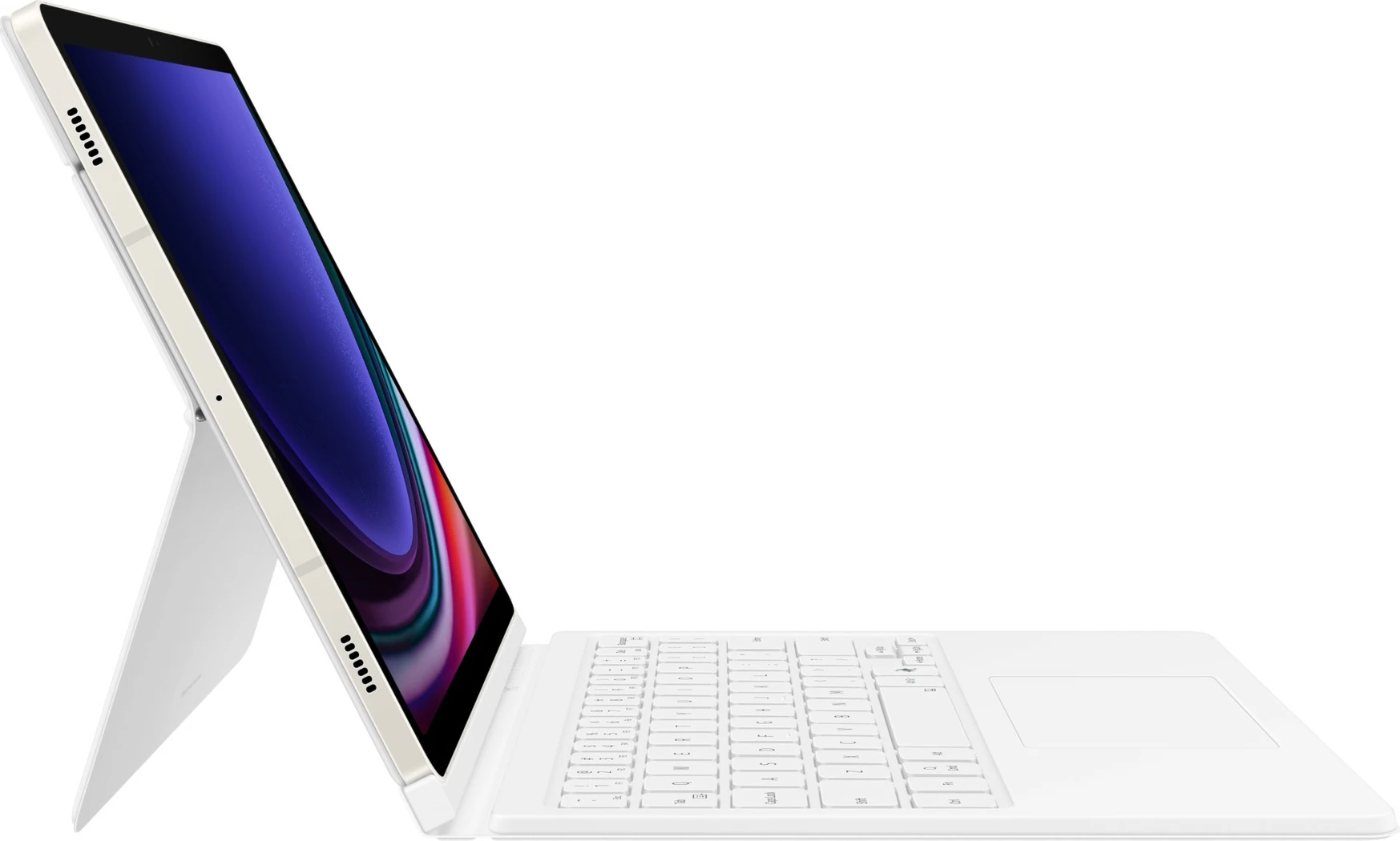 Mbështjellës tastierë Samsung EF-DX725, QWERTZ, Touchpad, Galaxy Tab S9, Galaxy Tab S9 FE, Bardhë
