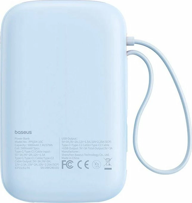 Powerbank Baseus QPow 2 10000mAh 30W, blu