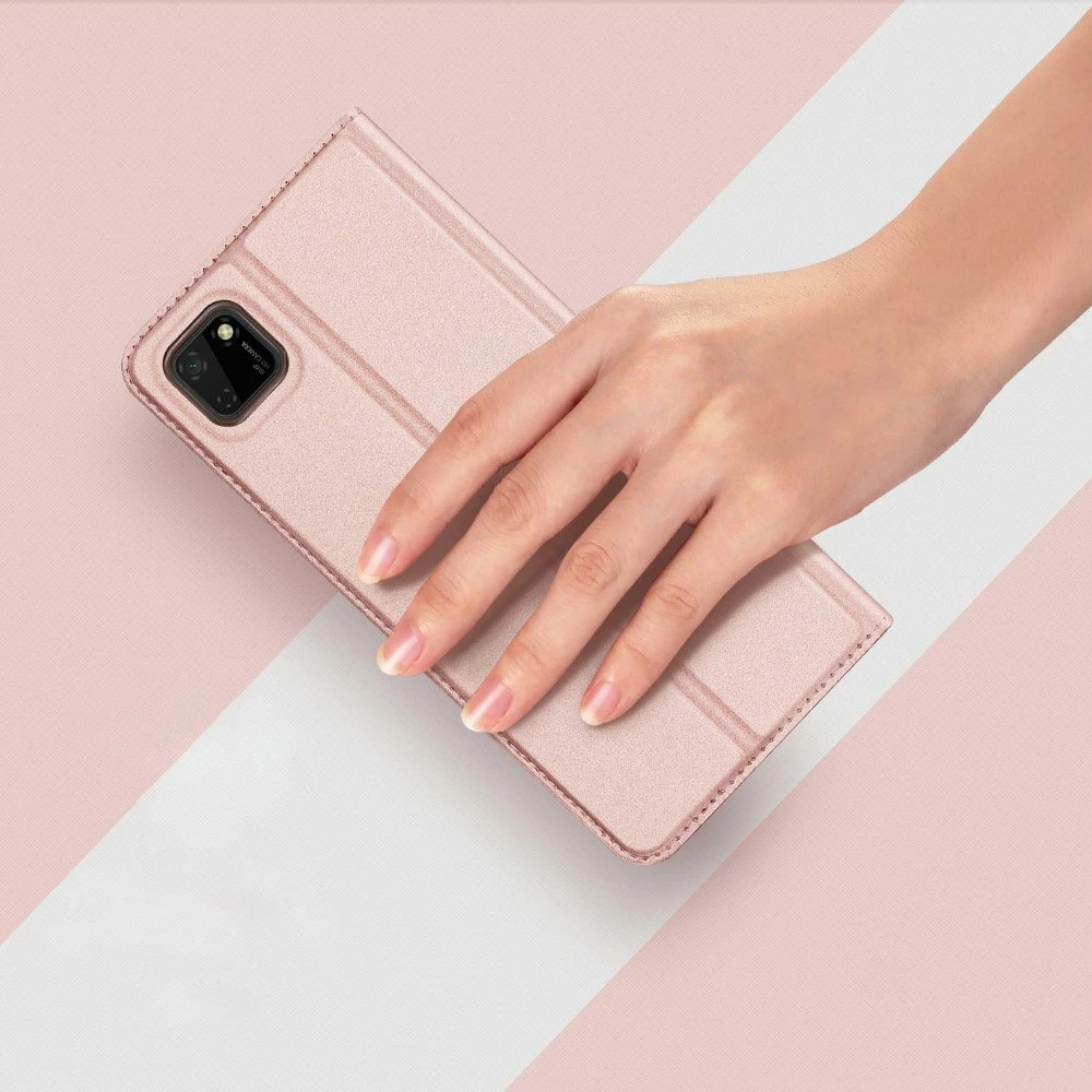 Mbështjellës Dux Ducis Skin Pro për Huawei Y5p, me kapak, rozë
