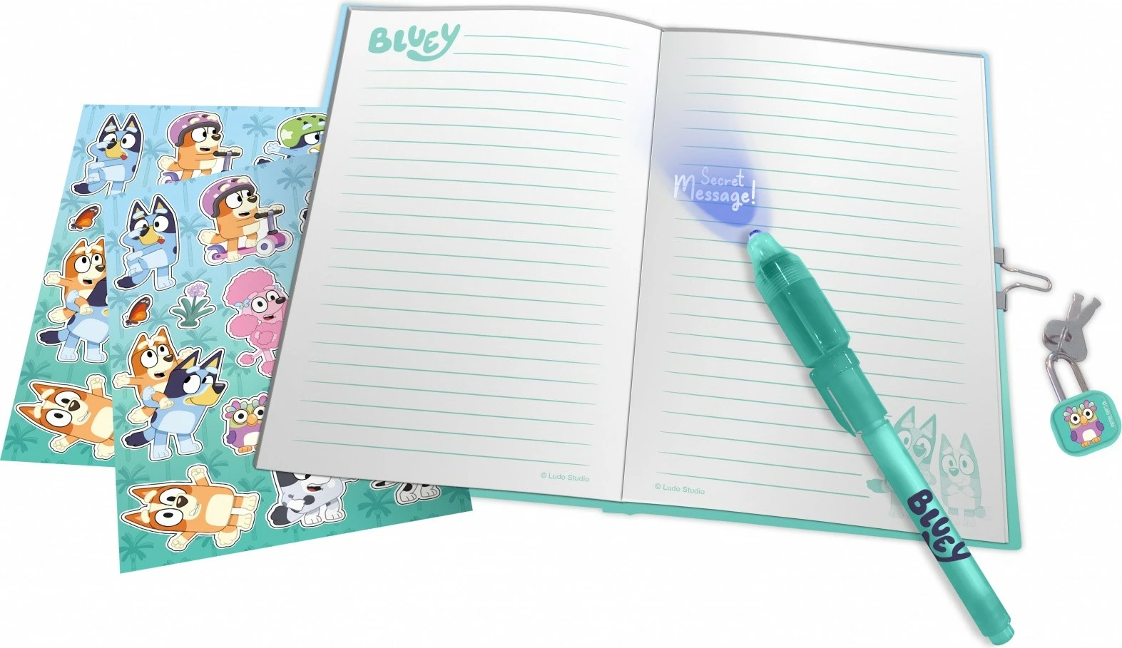 Set ditari Bluey Kids Euroswan BY00007 me stilolaps magjik dhe ngjitëse, për fëmijë