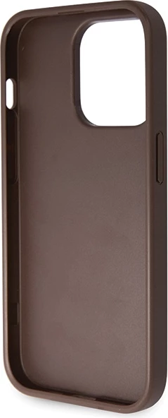 Mbështjellës Guess Crossbody 4G Metal Logo për iPhone 14 Pro, Kafe