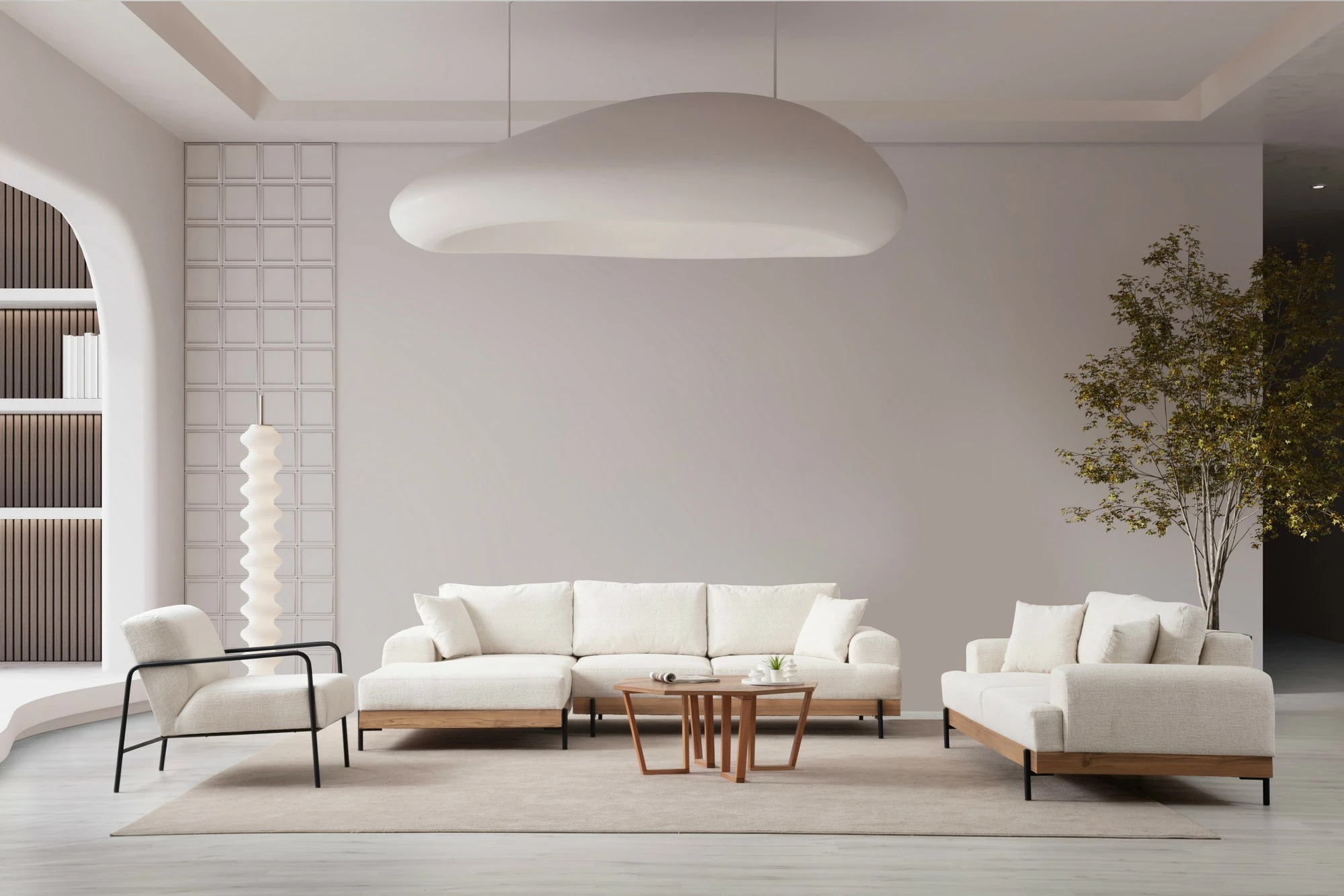 Këndare Atelier del Sofa, Eti Oak majtas, e bardhë