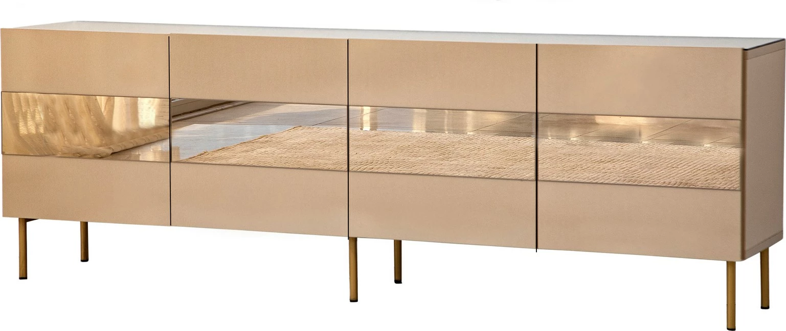 Komodë TV Hanah Home, Leon, bronz dhe ar