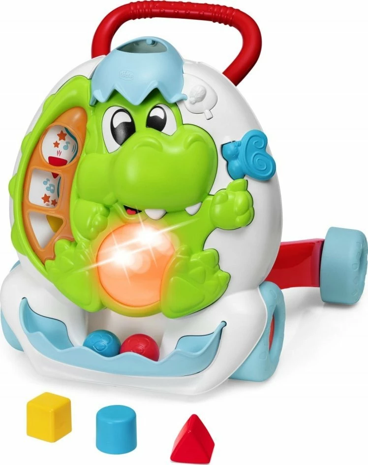 Shtytëse për ecje Chicco Dino Walker, lodër edukative 2-në-1 plastike