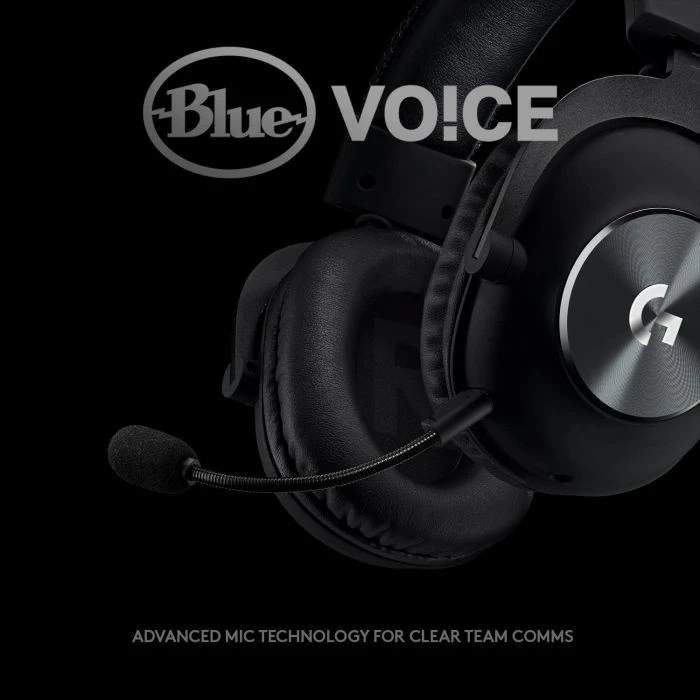 Kufje gaming Logitech G PRO X 981-000818, 7.1, over-ear, me mikrofon BLUE VO!CE, me kabllo 3.5mm/USB-A, të zeza