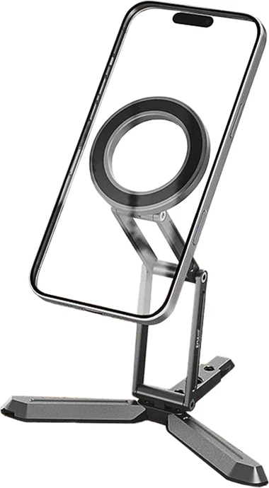 Mbajtëse telefoni MagSafe, Puluz PU3223B, e palosshme, bazë Arca, aliazh alumini, e zezë