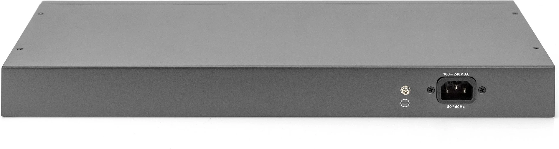 Switch Digitus 24 porta PoE, 370W, unmanaged, 1U, zi