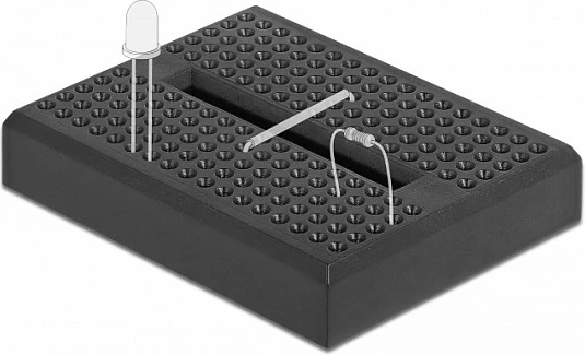 Breadboard mini DeLOCK 170 kontakte, e zezë